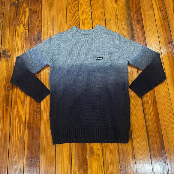 Palace Gradiant Knit Sweater Black/Gray Men's Size Medium